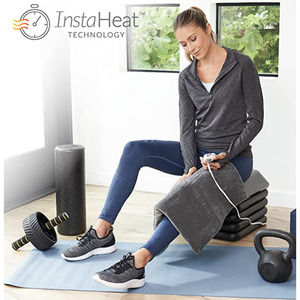 Pure Enrichment Pure Relief XXL Ultra Wide Microplush Heating Pad Charcoal Gray